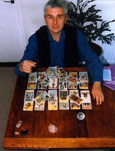 Tim Brooks reading Tarot Cards